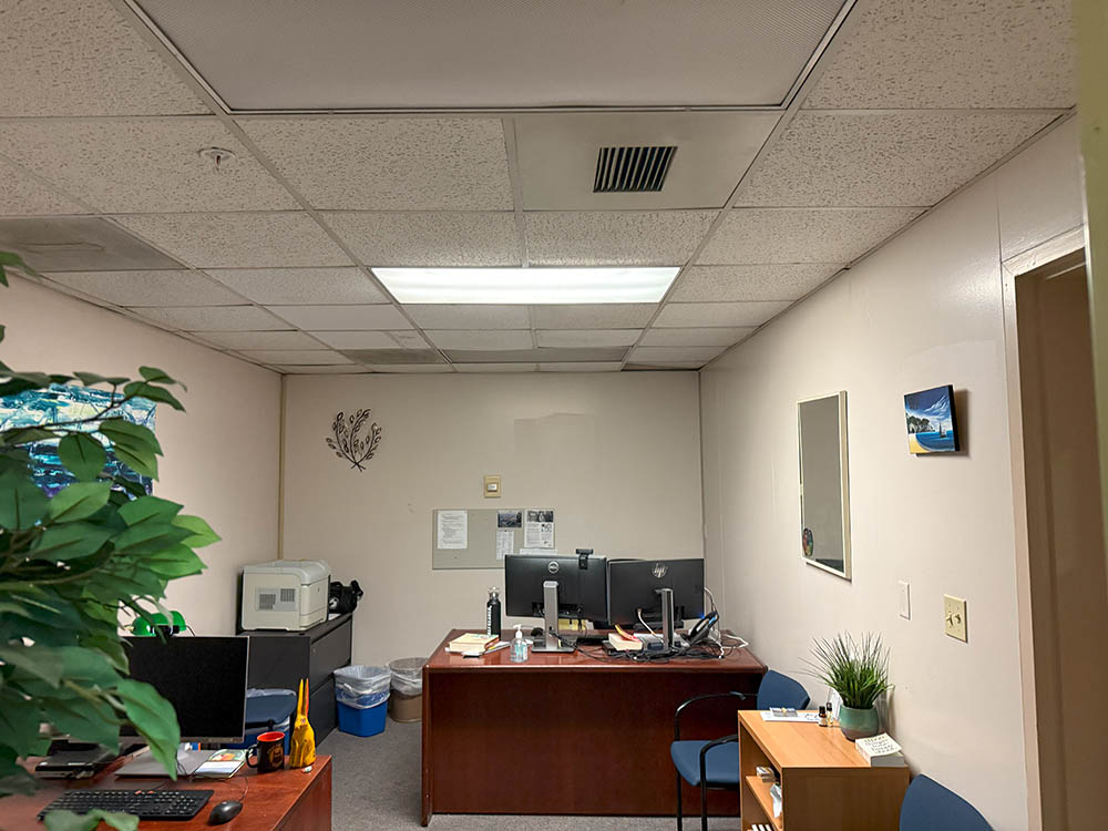 Real virtual meeting setup before lighting and sound consulting